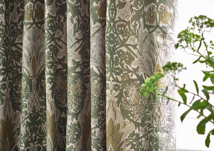 Snakeshead Pencil Pleat, Sunflower/Stone - Ready Made Curtains - Image 5